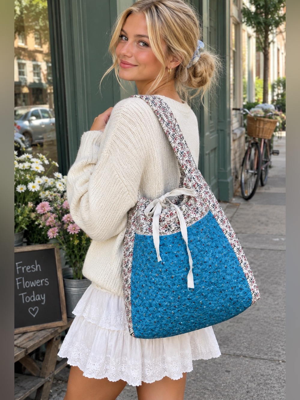 Handmade Quilted Tote Bag